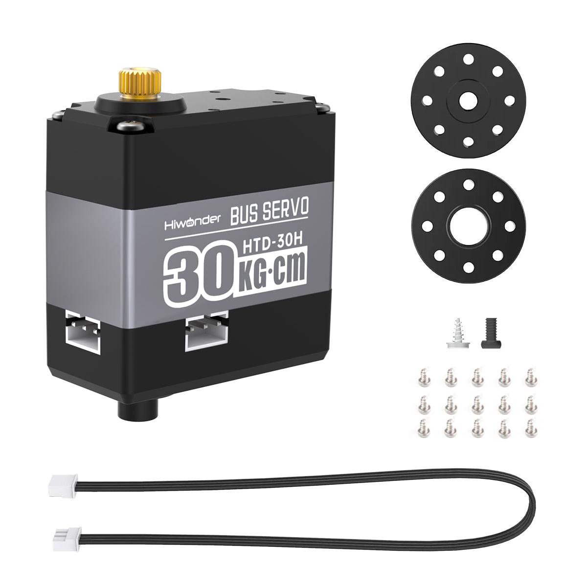Hiwonder High-Speed Strong Magnetic Serial Bus Servo, HTD-30H High Voltage Serial Interface, 30KG High-Torque, Three-Port Feedback Hiwonder High-Speed Strong Magnetic Serial Bus Servo, HTD-30H High Voltage Serial Interface, 30KG High-Torque, Three-Port Feedback